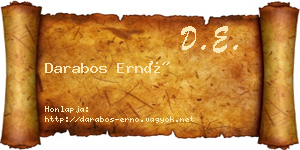 Darabos Ernő névjegykártya